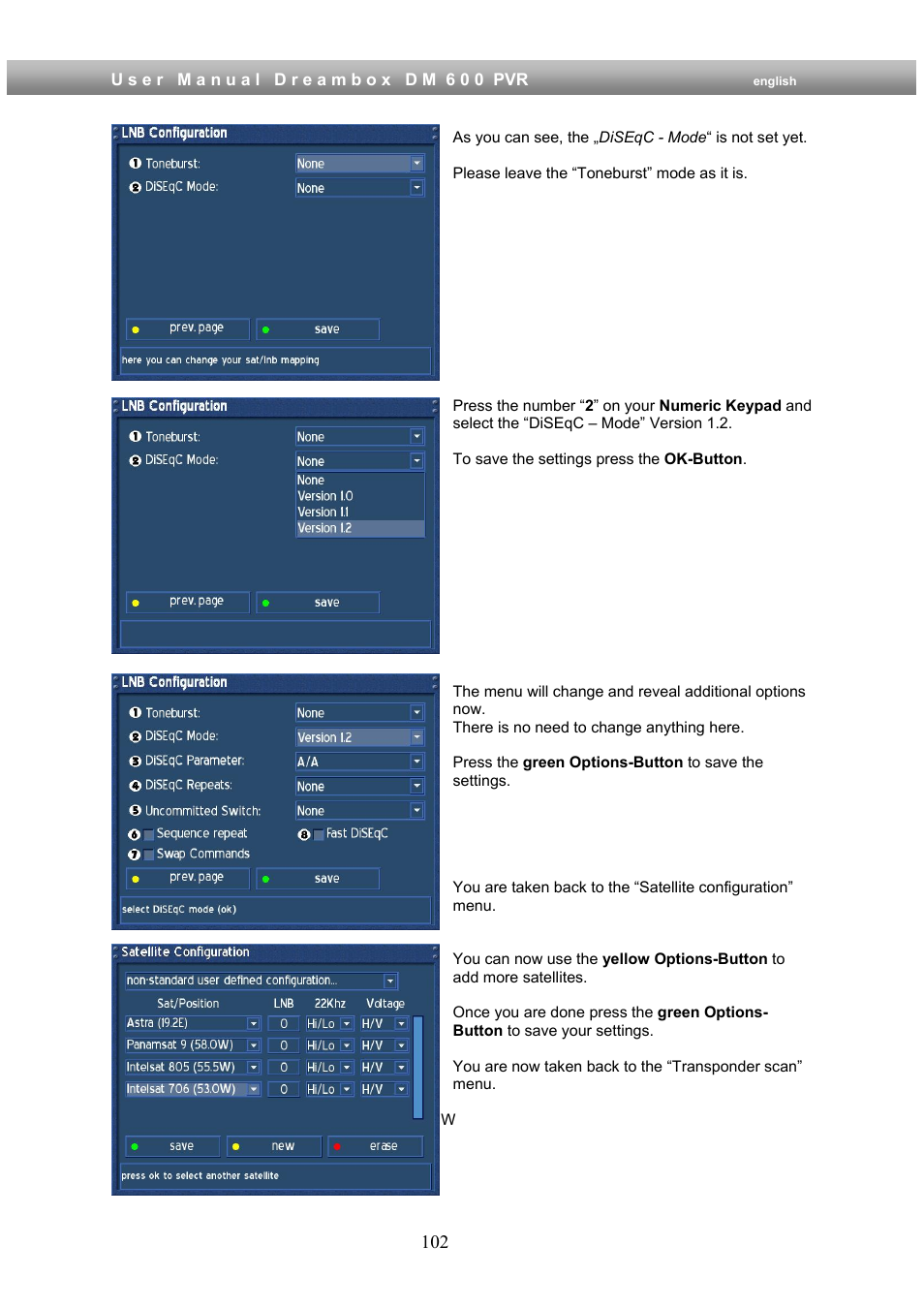 Dream Property DM600 PVR User Manual | Page 102 / 134