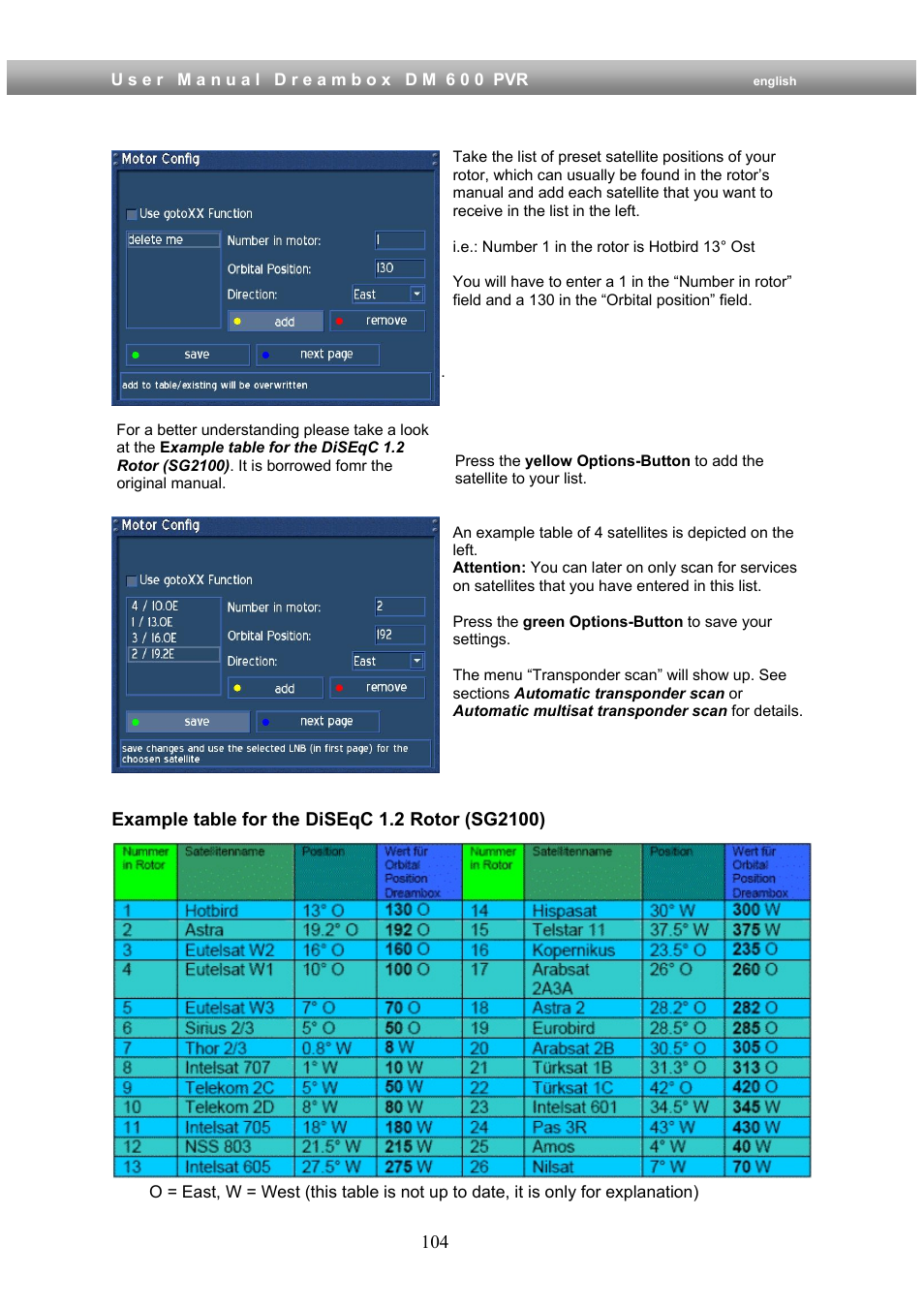 Dream Property DM600 PVR User Manual | Page 104 / 134