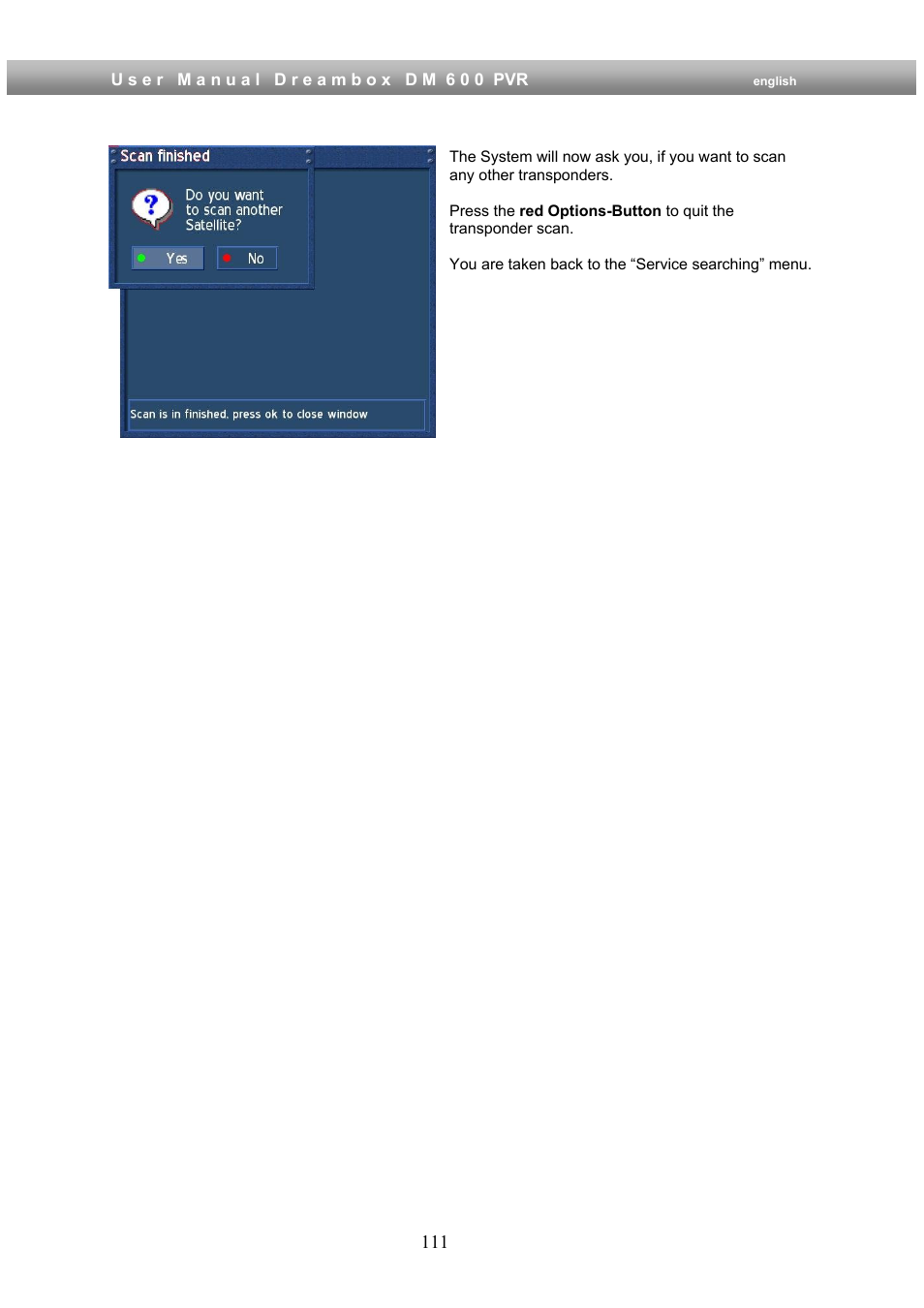 Dream Property DM600 PVR User Manual | Page 111 / 134
