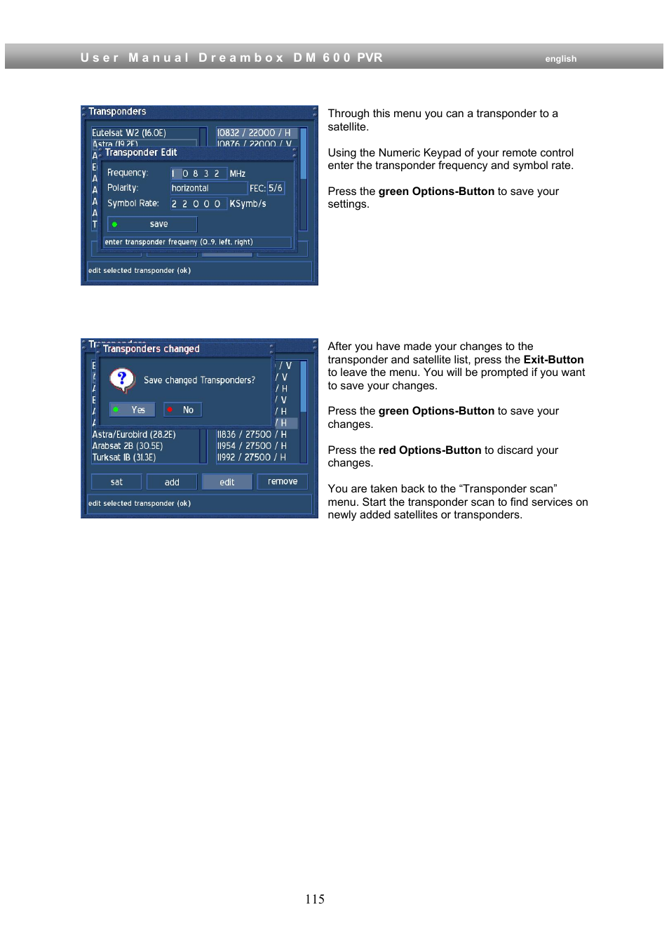 Dream Property DM600 PVR User Manual | Page 115 / 134