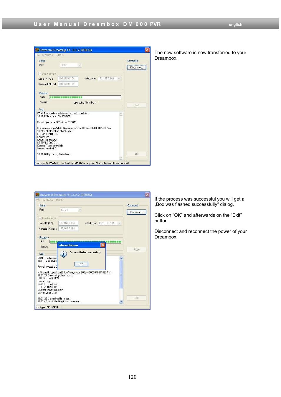 Dream Property DM600 PVR User Manual | Page 120 / 134