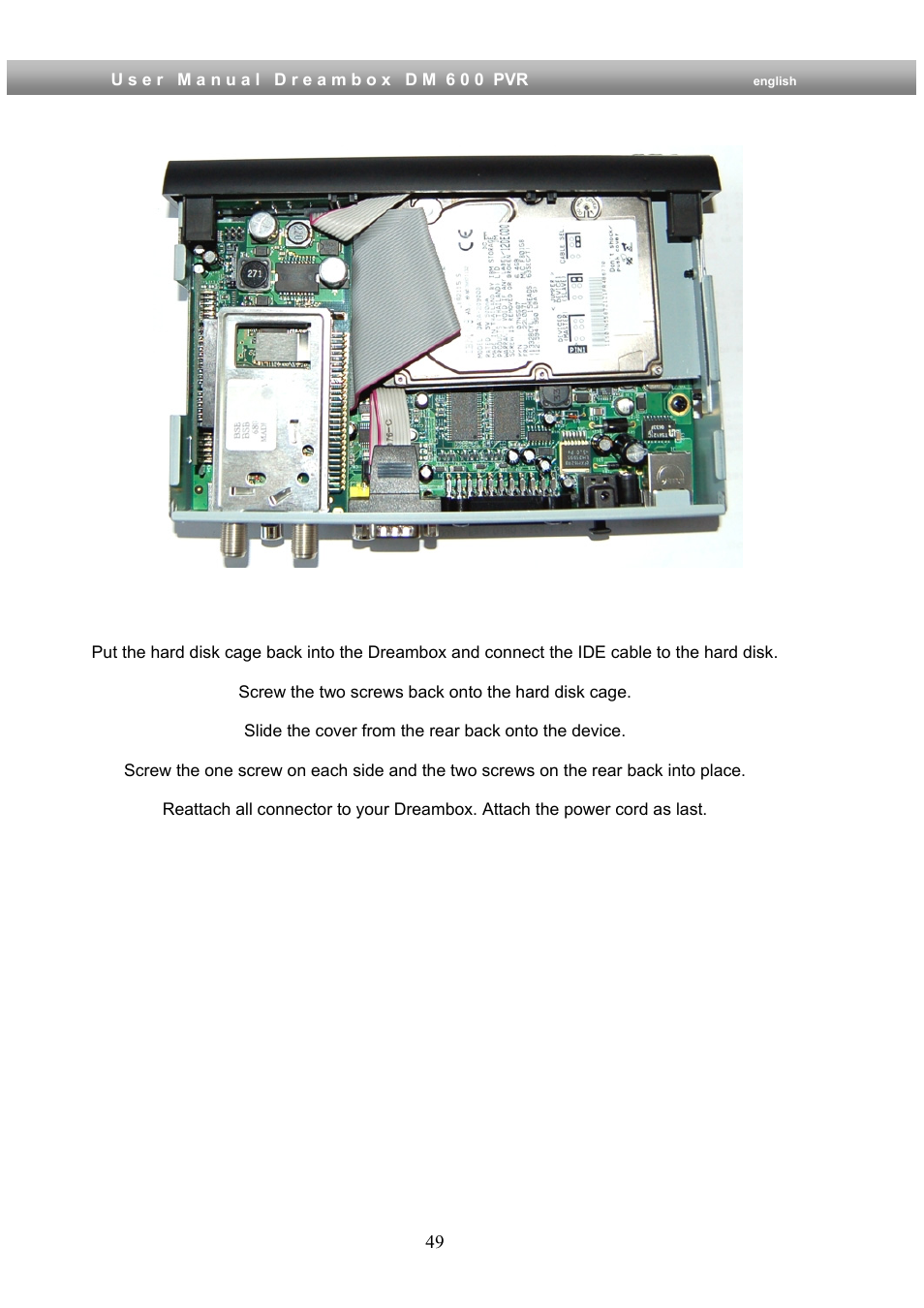 Dream Property DM600 PVR User Manual | Page 49 / 134