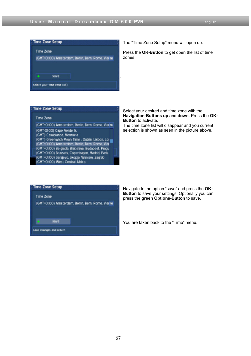 Dream Property DM600 PVR User Manual | Page 67 / 134