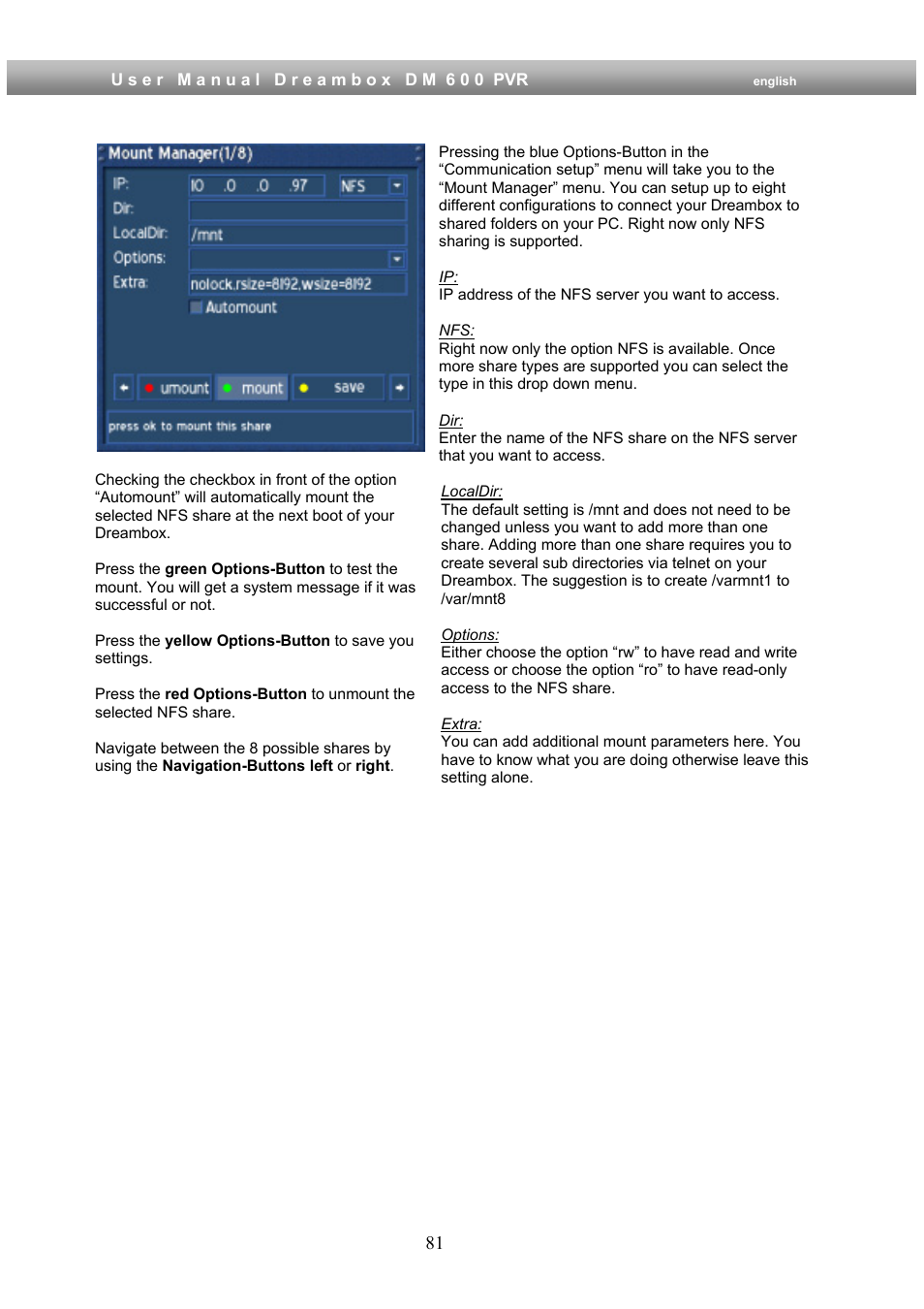 Dream Property DM600 PVR User Manual | Page 81 / 134