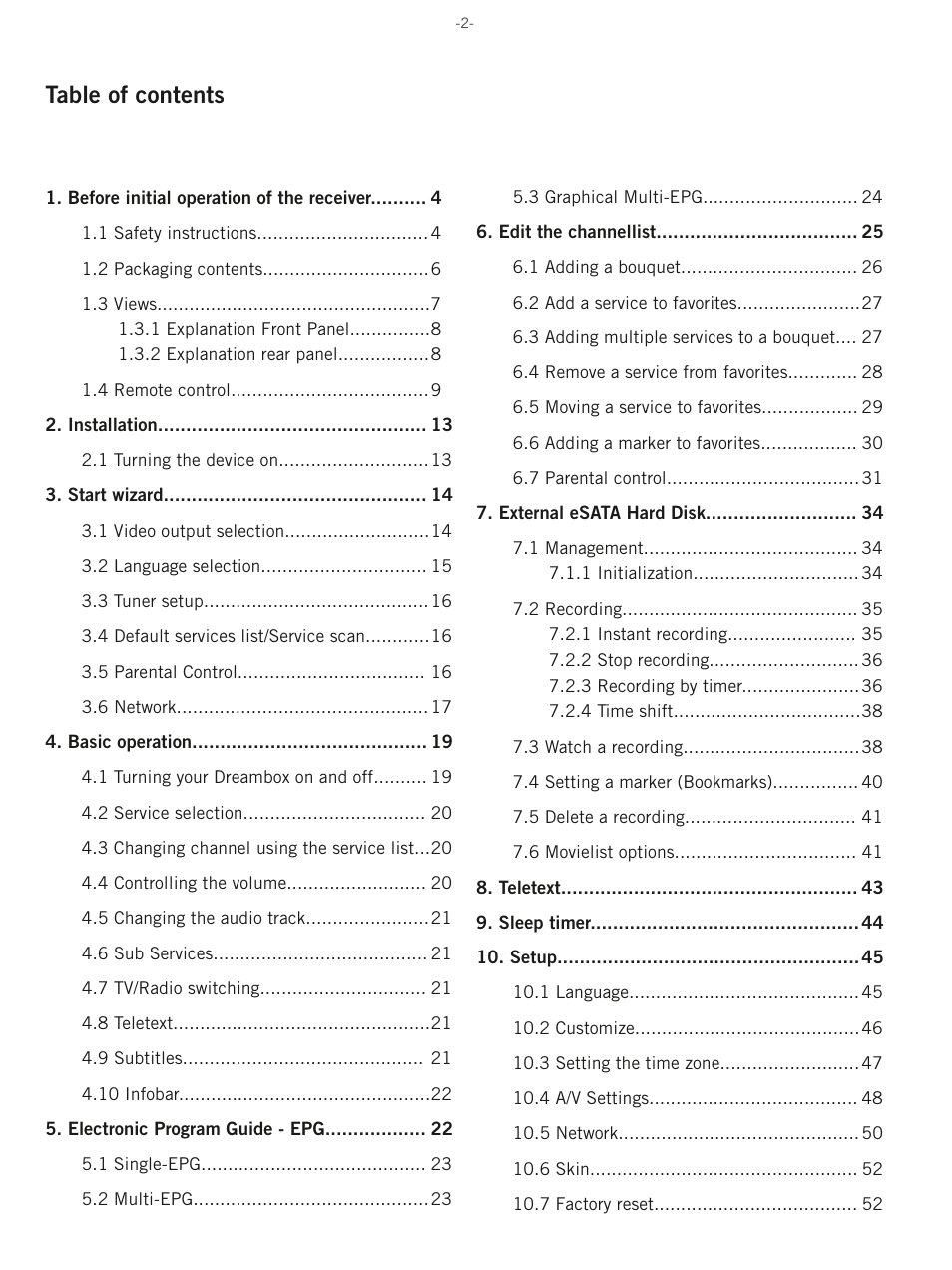 Dream Property DM500 HD User Manual | Page 2 / 71