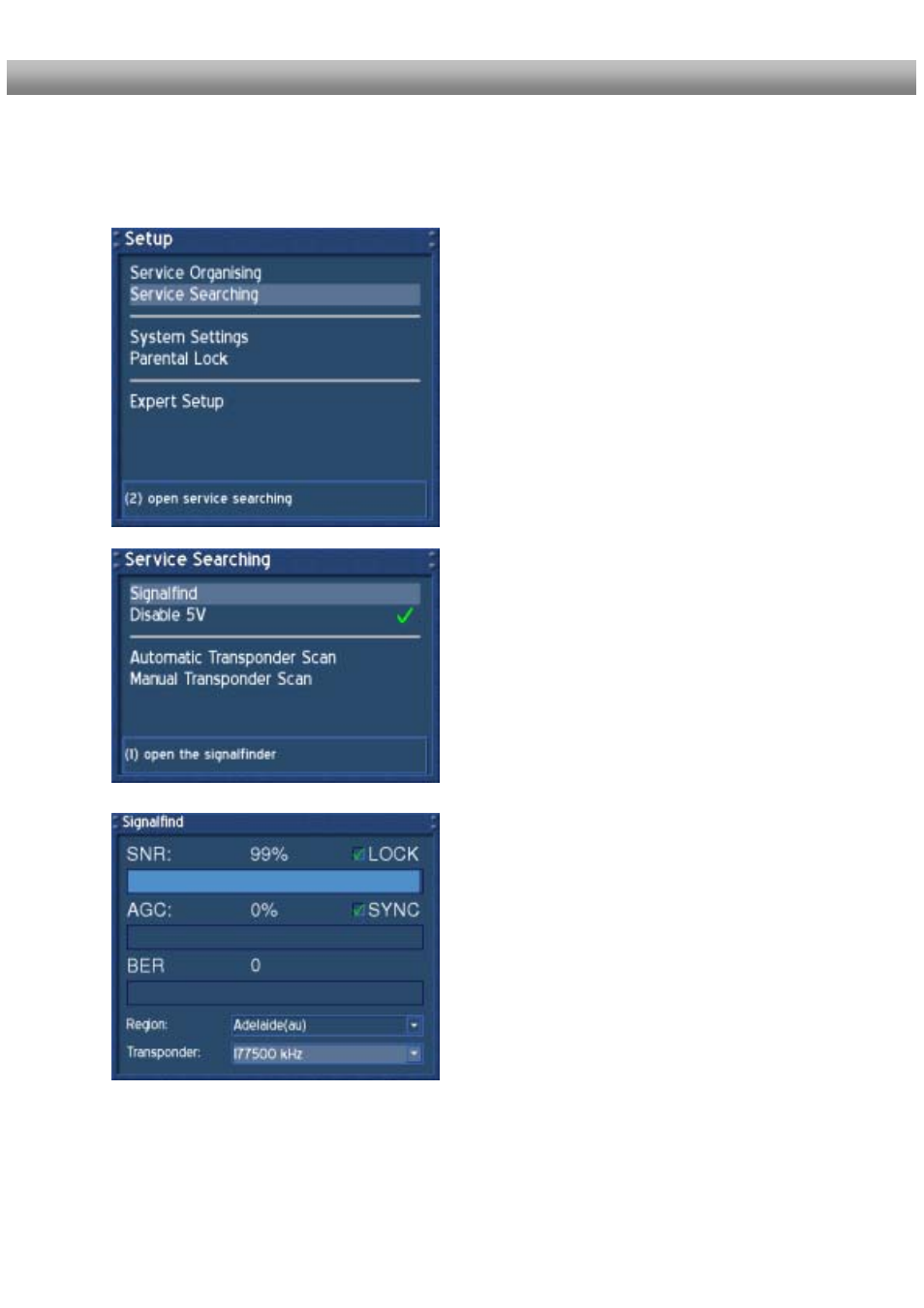 Signal strength (adjusting your antenna, dm 500-t) | Dream Property DM500 + User Manual | Page 27 / 103