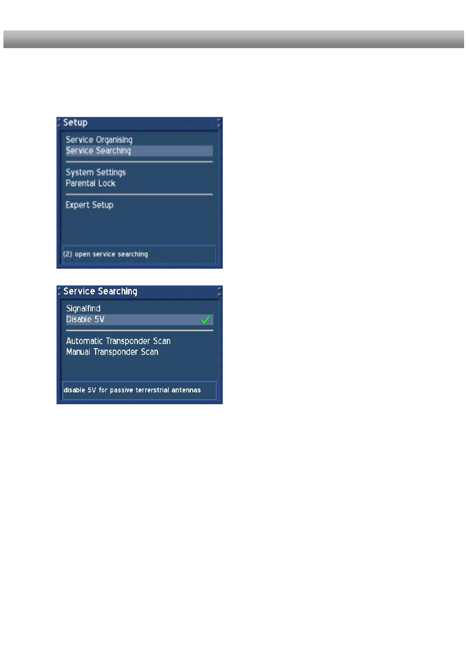 Disable 5v (dm 500-t) | Dream Property DM500 + User Manual | Page 28 / 103