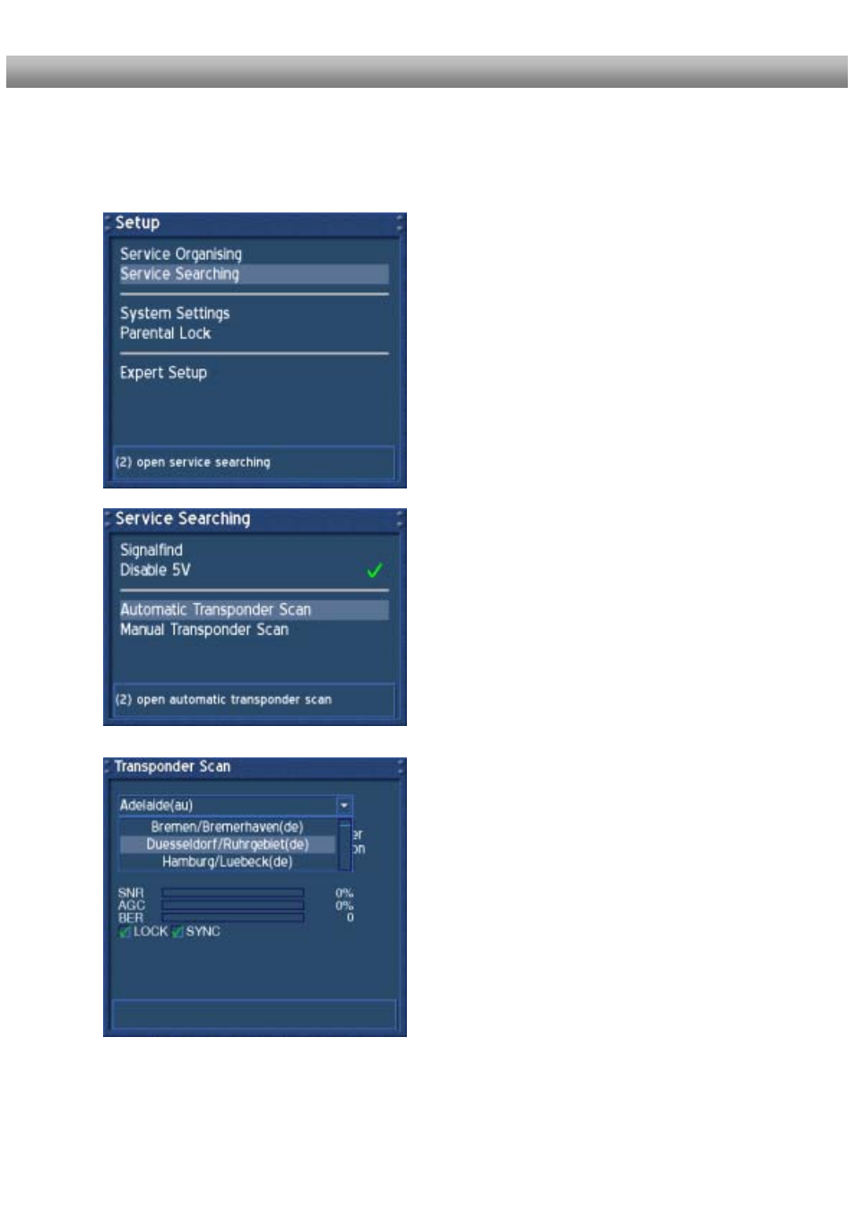 Automatic transponder scan (dm 500-t) | Dream Property DM500 + User Manual | Page 29 / 103