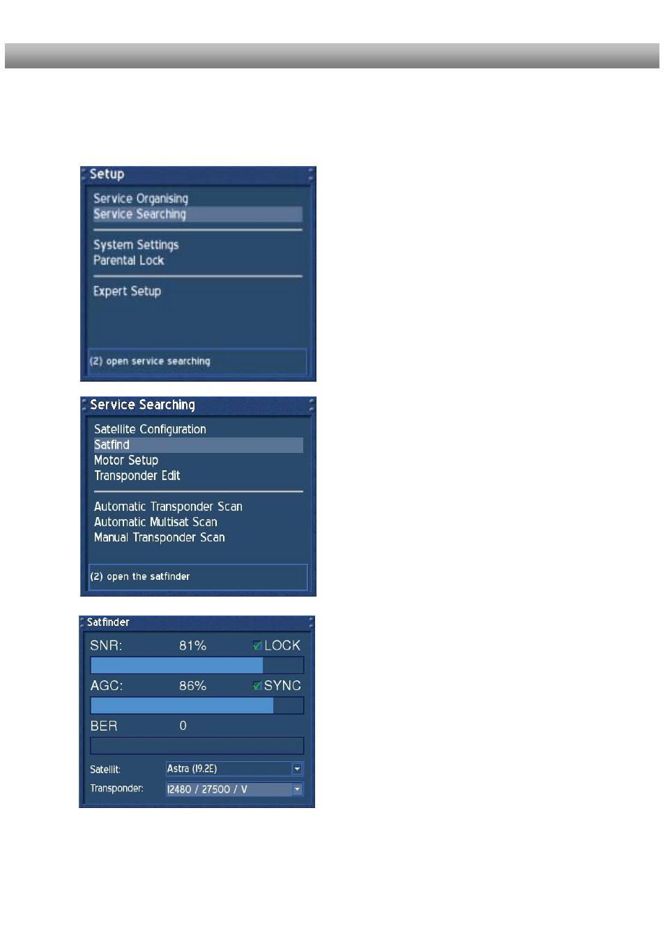 Satfinder (adjusting your dish, dm 500-s) | Dream Property DM500 + User Manual | Page 35 / 103