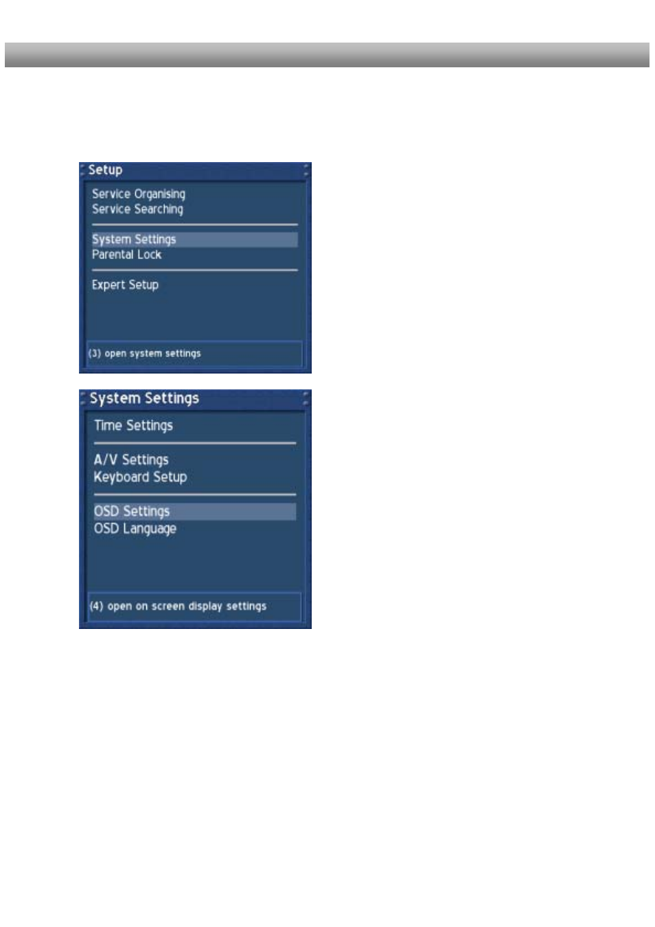 Osd settings | Dream Property DM500 + User Manual | Page 76 / 103