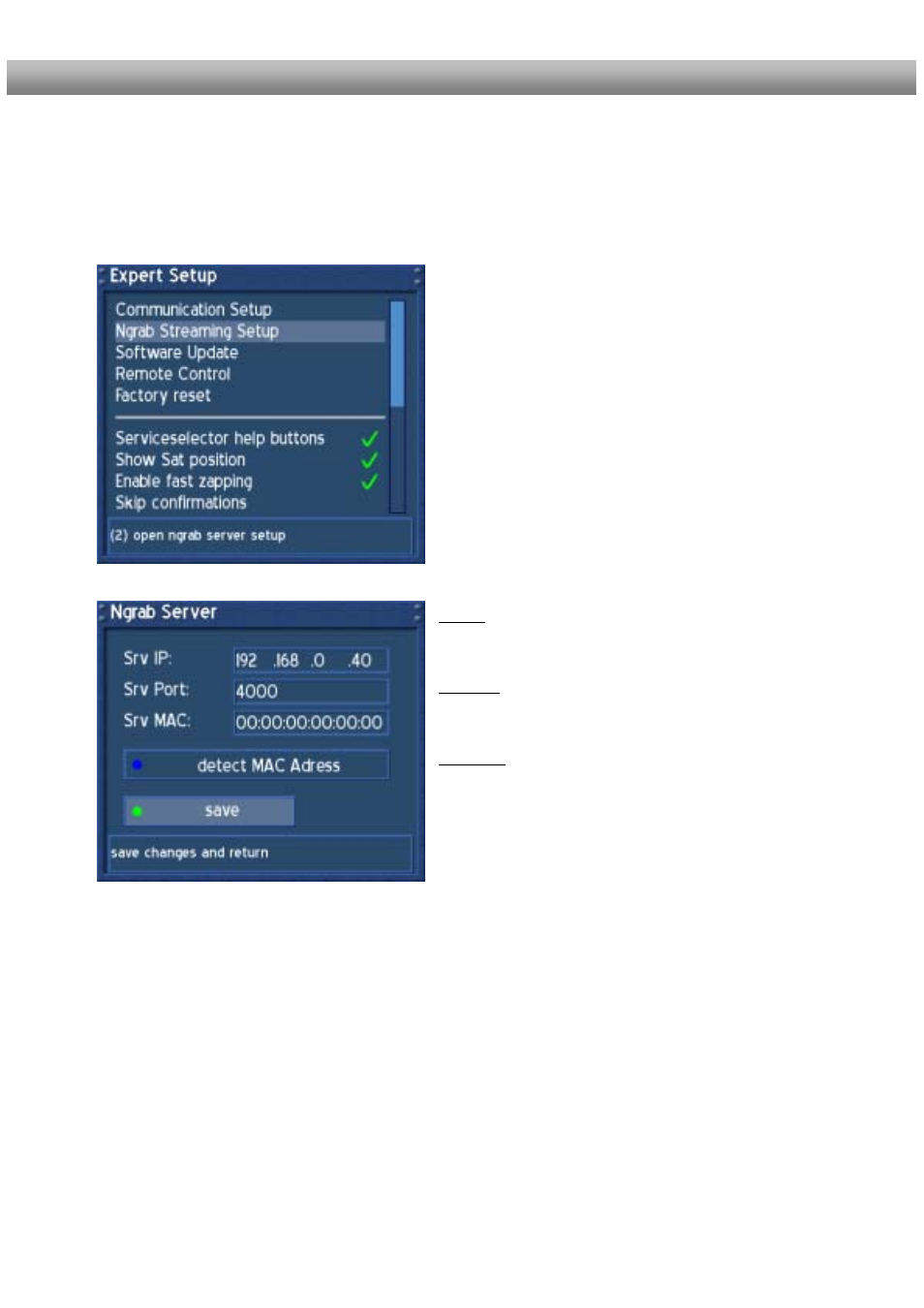 Ngrab - streaming setup | Dream Property DM500 + User Manual | Page 89 / 103