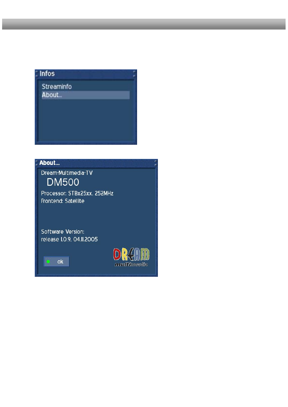 Information - about | Dream Property DM500 + User Manual | Page 95 / 103