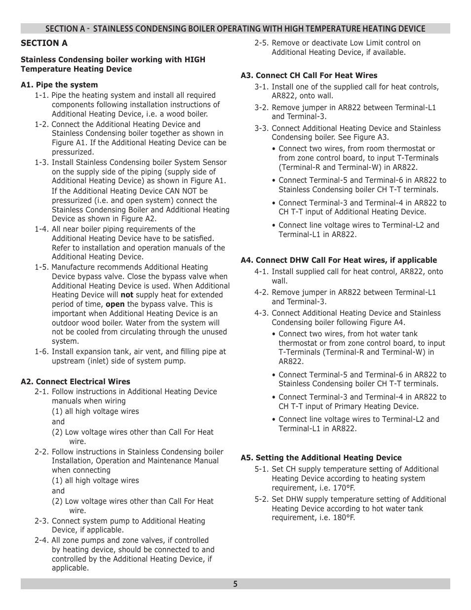 Dunkirk Helix VLT Vertical Laser Tube, Wall Hung Modulating Condensing Boiler User Manual | Page 5 / 16