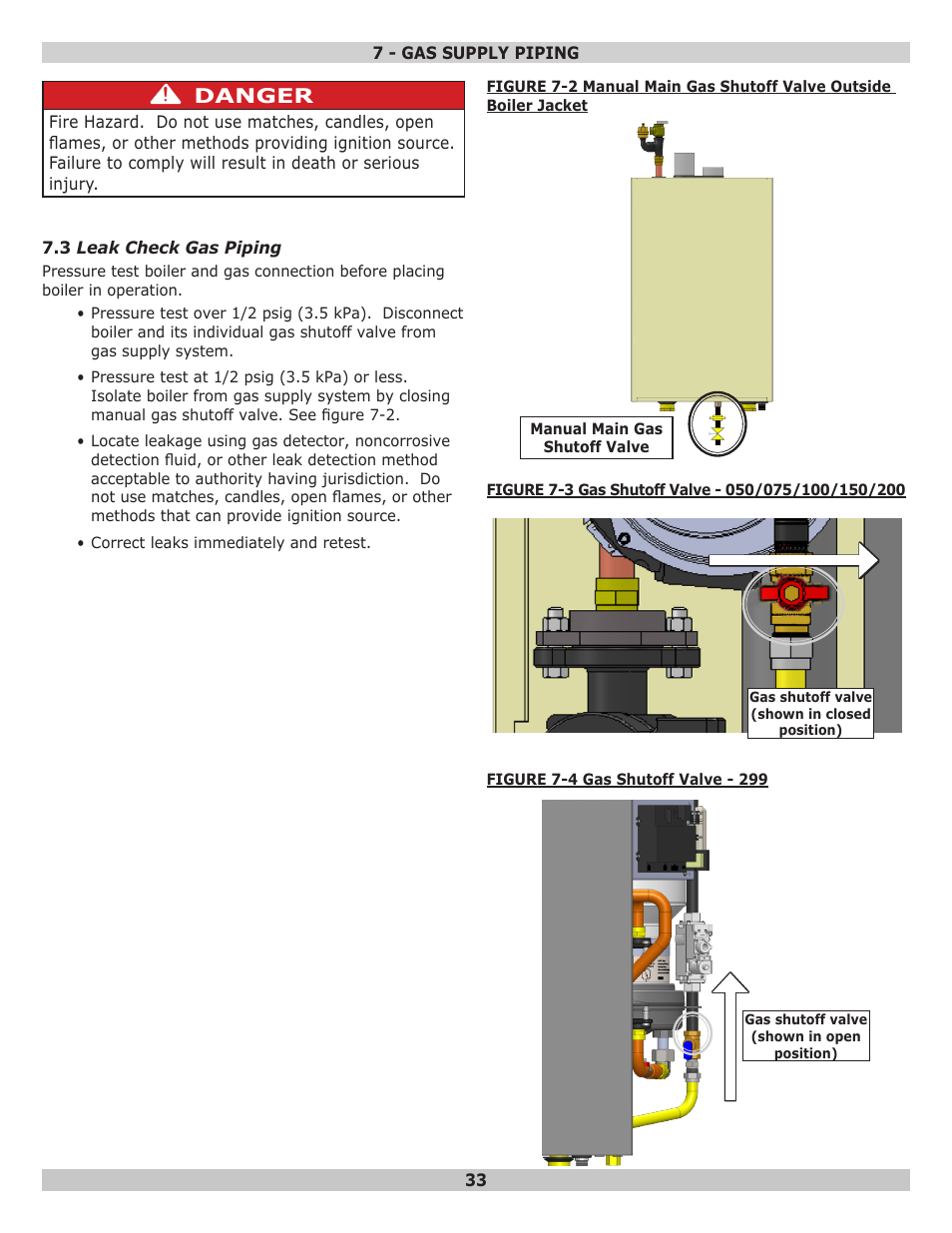 Danger | Dunkirk Helix VLT Vertical Laser Tube, Wall Hung Modulating Condensing Boiler User Manual | Page 33 / 84