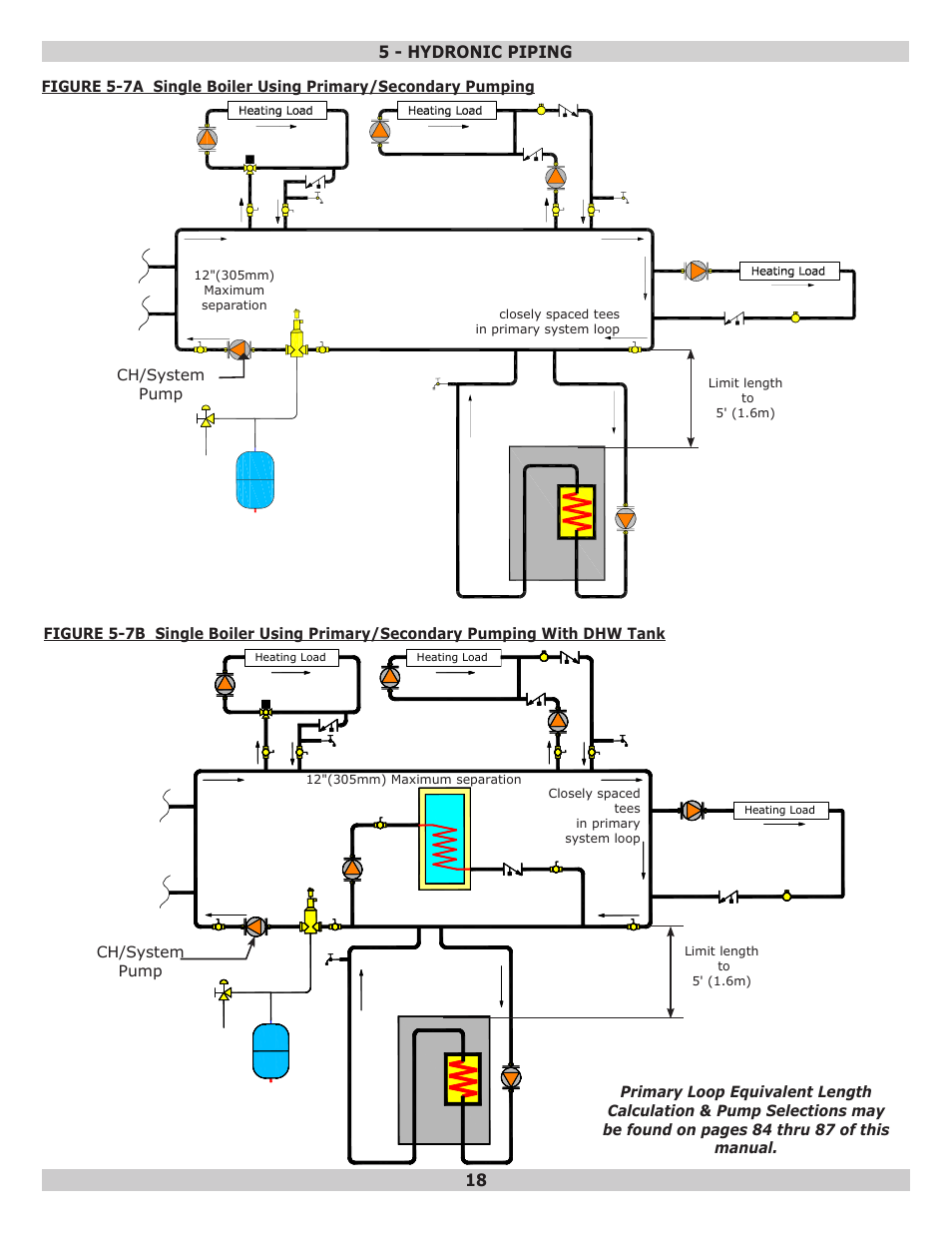 5 - hydronic piping | Dunkirk Helix VX Vertical Laser Tube Wall Hung Stainless Steel Modulating Condensing Boiler User Manual | Page 18 / 88