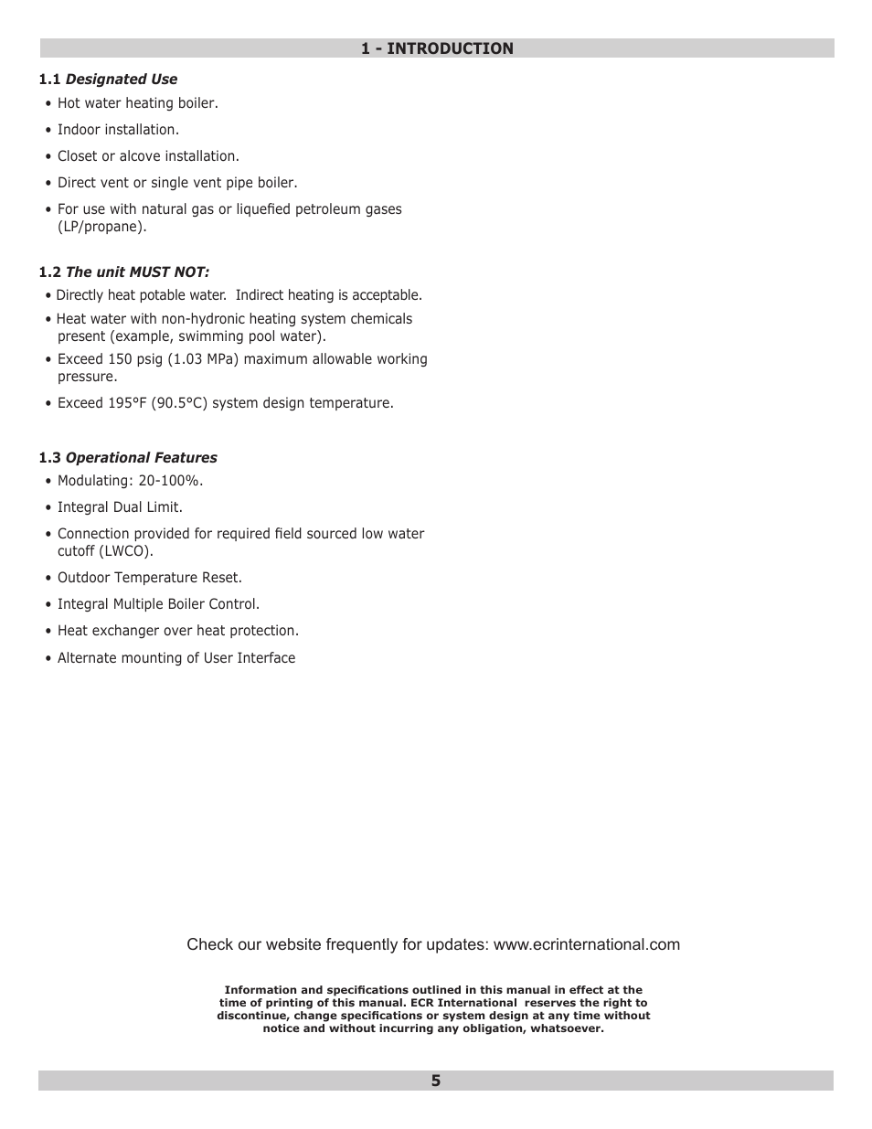 Dunkirk Helix VX Vertical Laser Tube Wall Hung Stainless Steel Modulating Condensing Boiler User Manual | Page 5 / 88