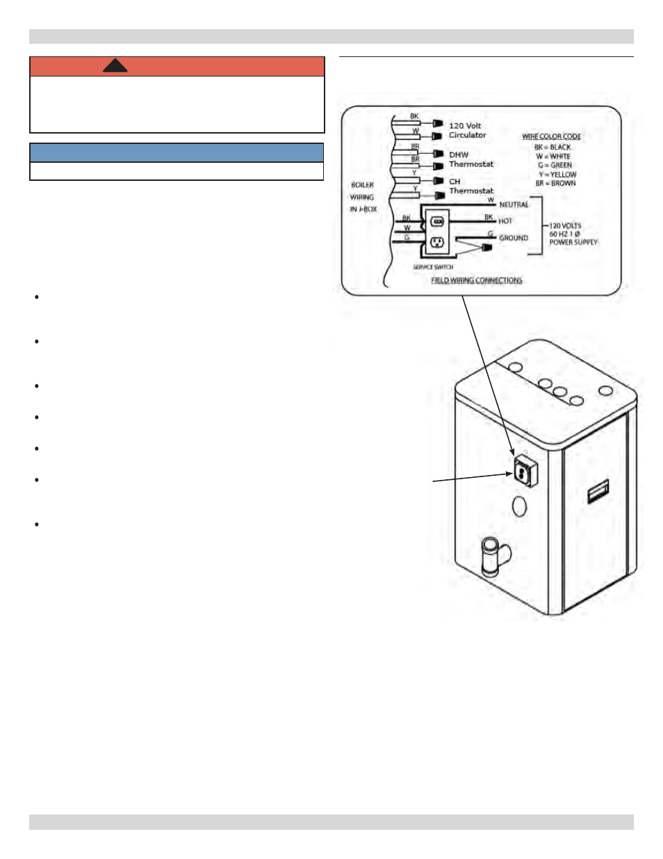 Warning | Dunkirk Q90-200 Series II User Manual | Page 22 / 52