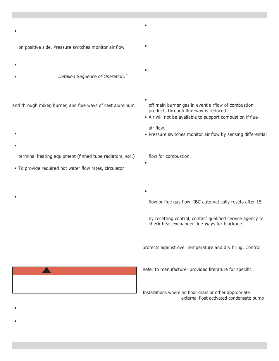 Warning | Dunkirk Q90-200 Series II User Manual | Page 27 / 52