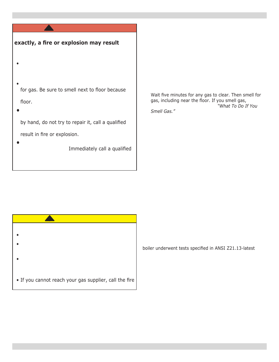 Warning, Caution | Dunkirk Q90-200 Series II User Manual | Page 29 / 52