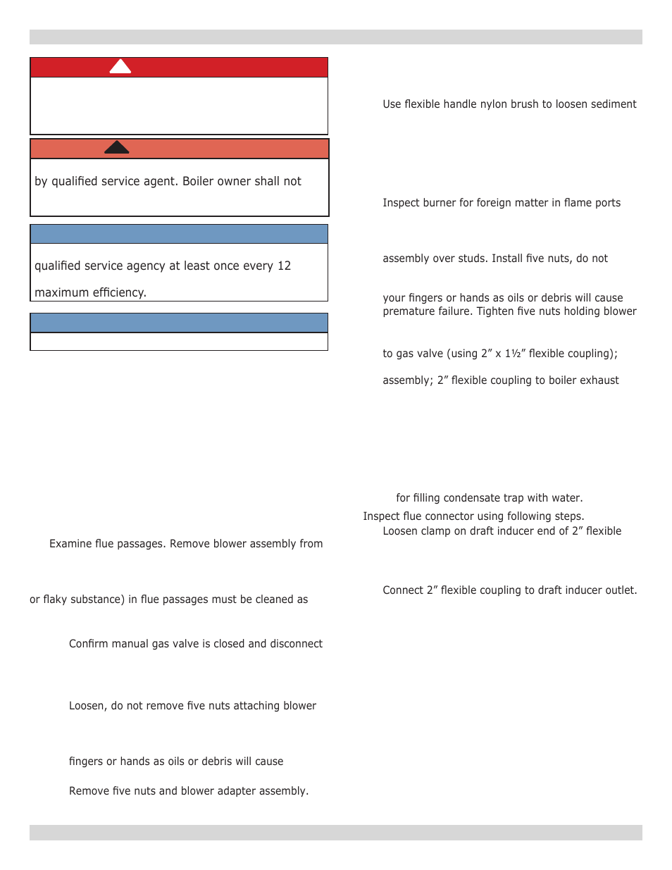 Danger, Warning | Dunkirk Q90-200 Series II User Manual | Page 49 / 52