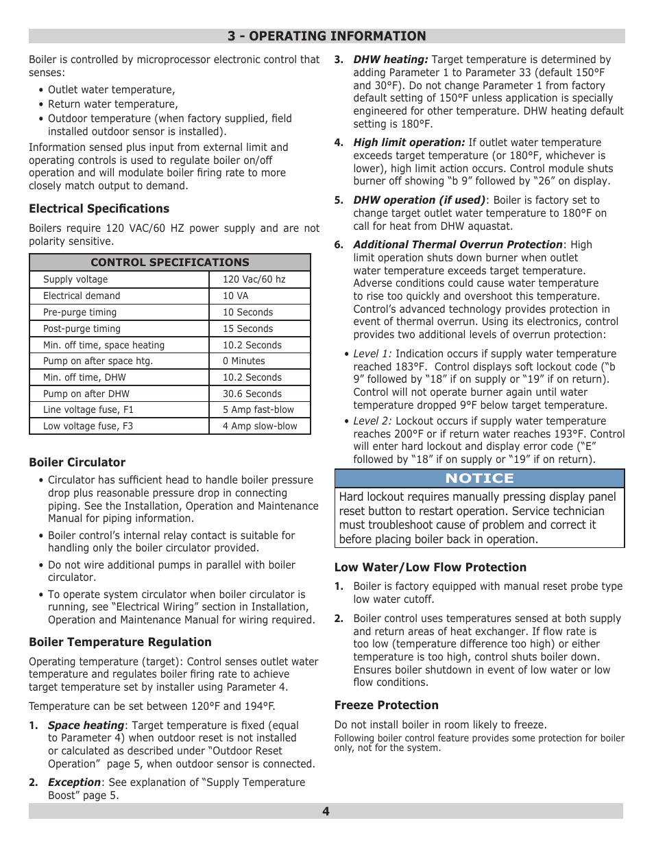 Dunkirk Q95M-200 Modulating Condensing Boiler User Manual | Page 4 / 28