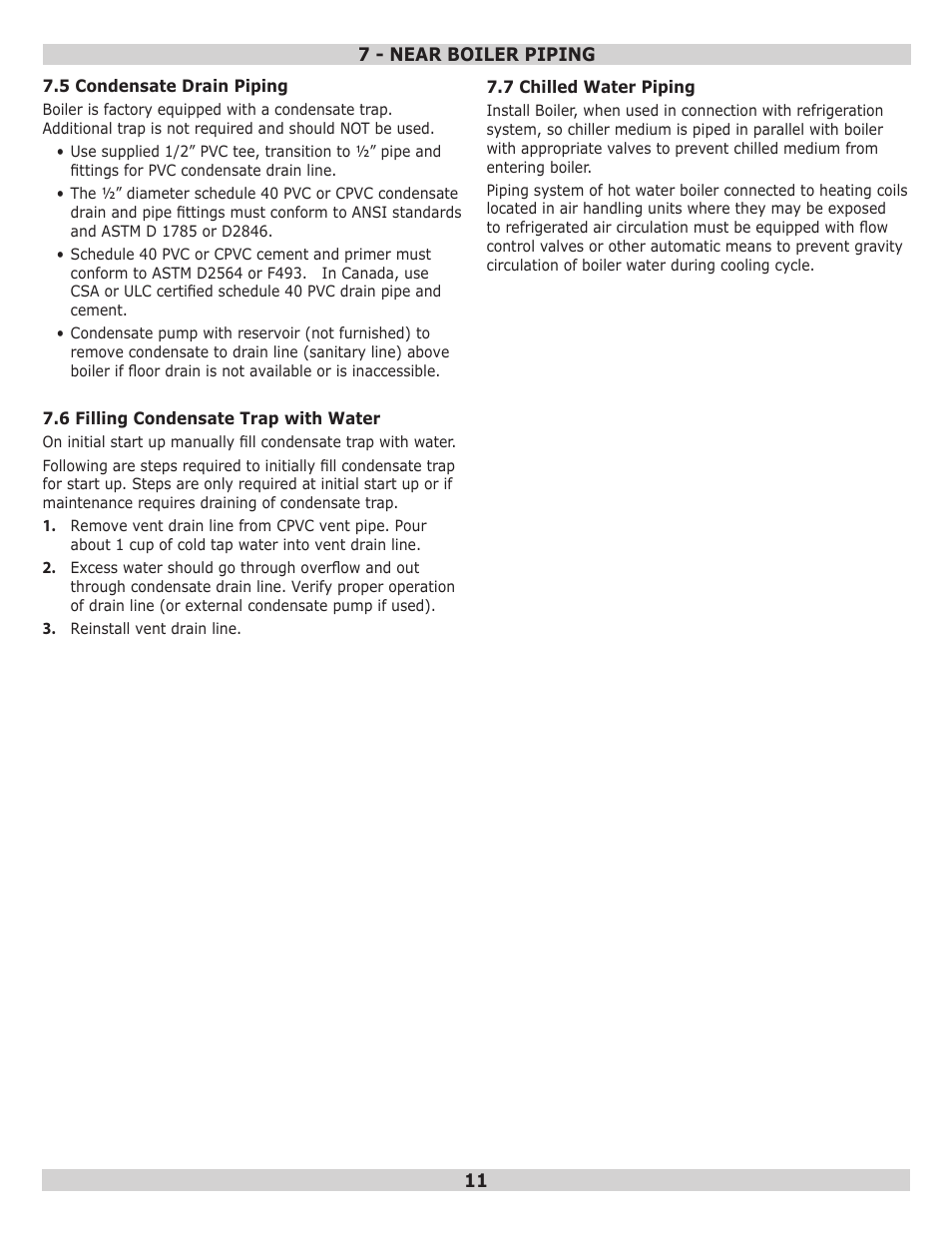 Dunkirk Q95M-200 Modulating Condensing Boiler User Manual | Page 11 / 52