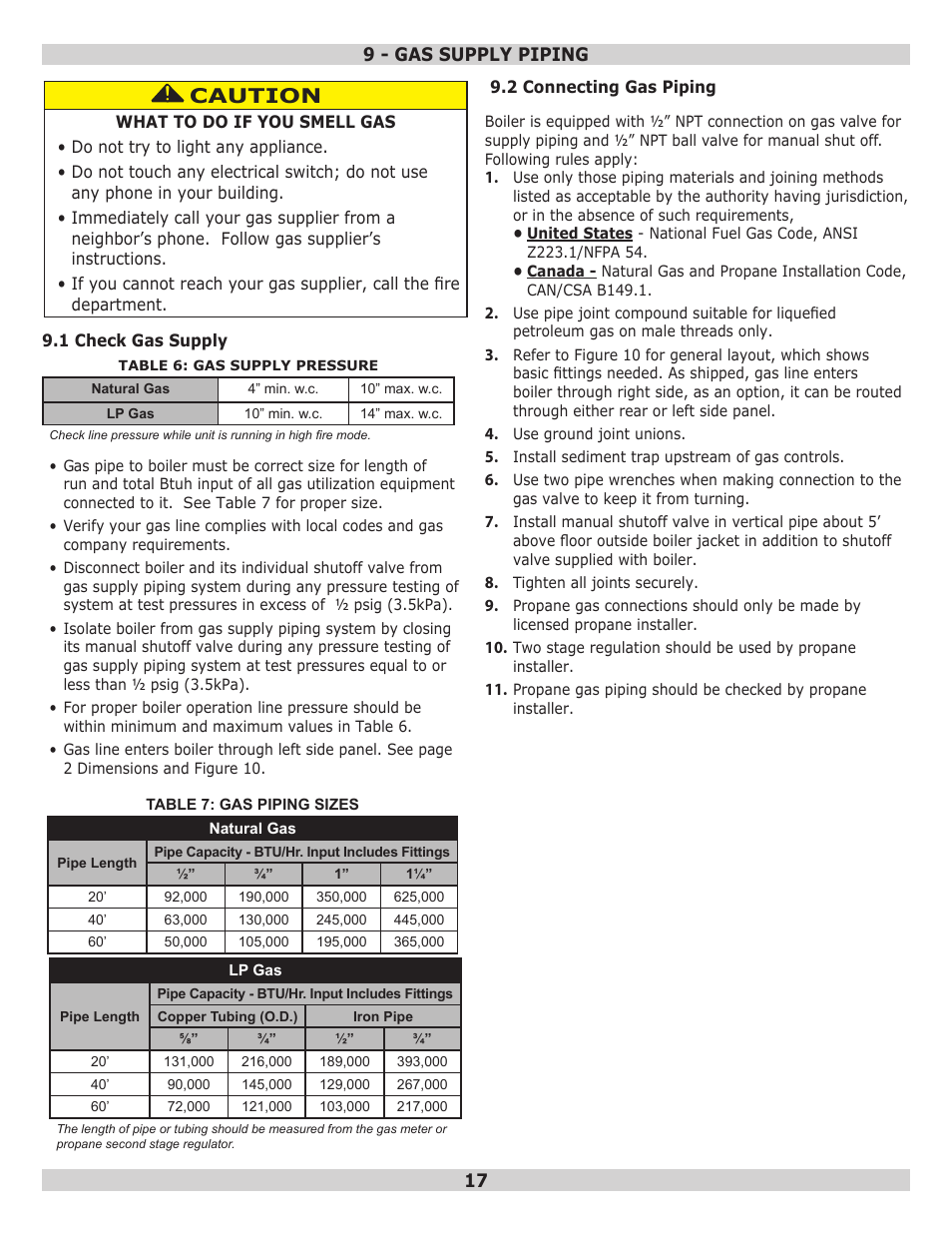 Caution | Dunkirk Q95M-200 Modulating Condensing Boiler User Manual | Page 17 / 52