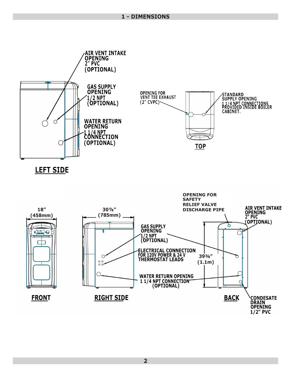 Dunkirk Q95M-200 Modulating Condensing Boiler User Manual | Page 2 / 52