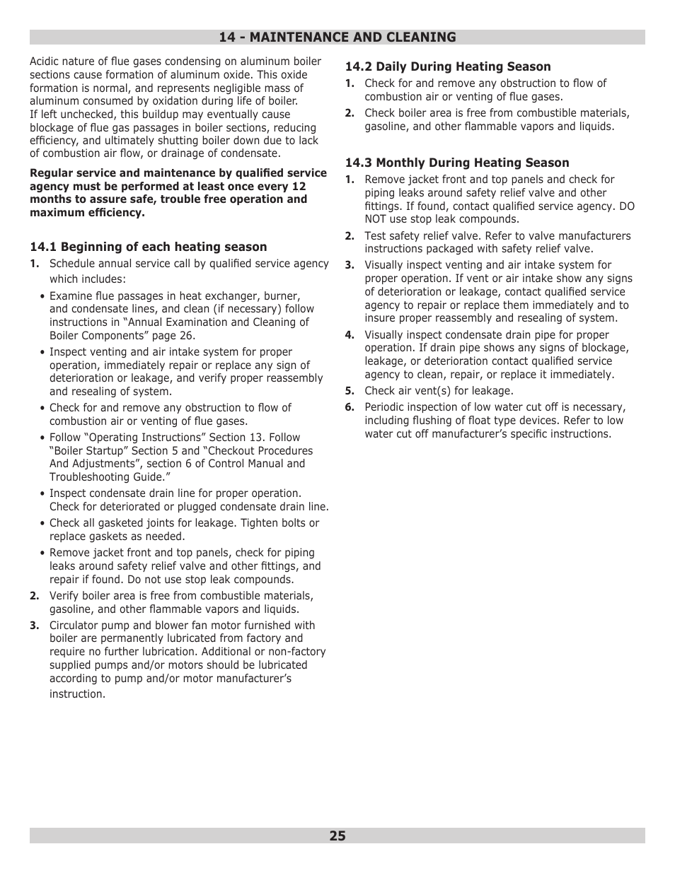 Dunkirk Q95M-200 Modulating Condensing Boiler User Manual | Page 25 / 52