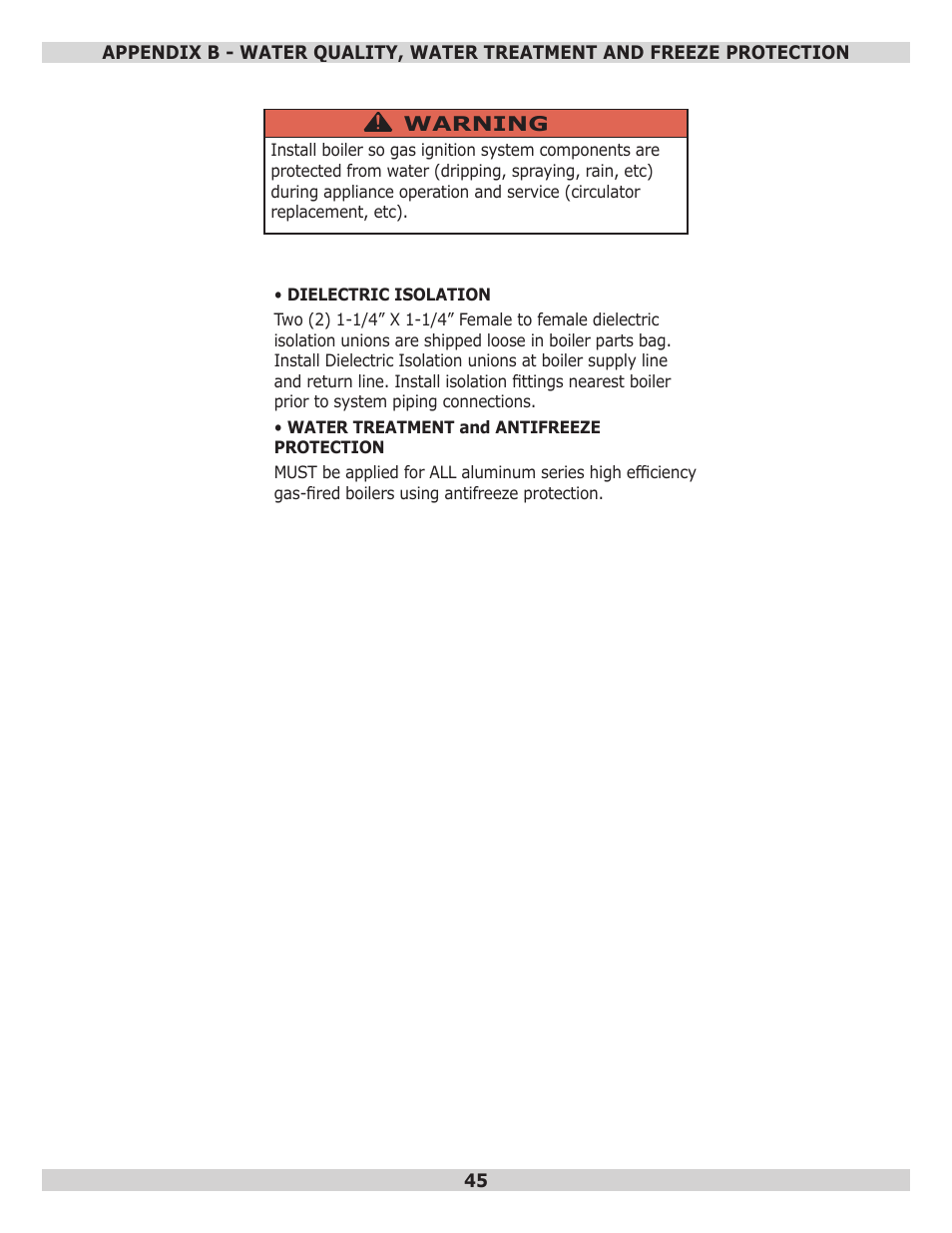 Dunkirk Q95M-200 Modulating Condensing Boiler User Manual | Page 45 / 52