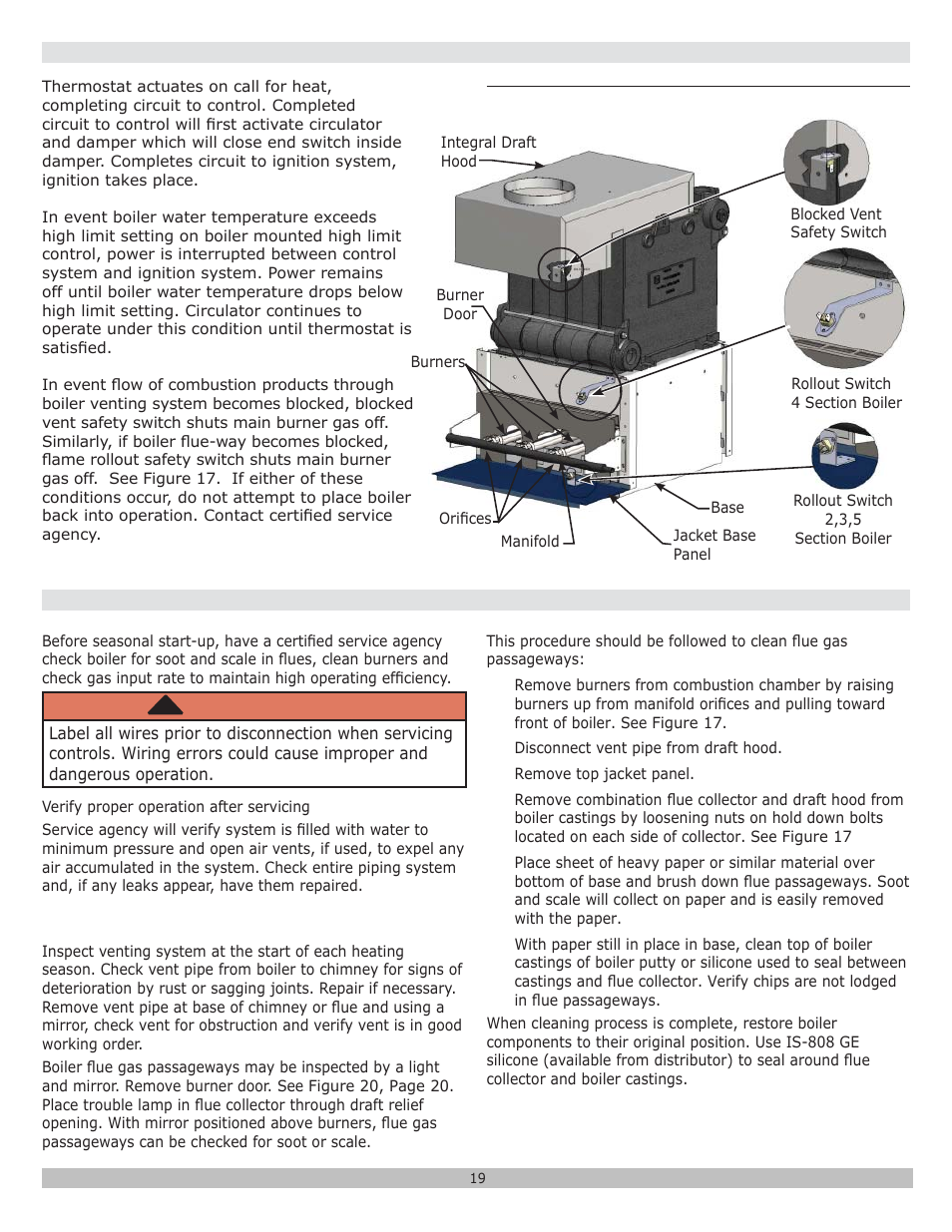 Warning | Dunkirk DXL Series User Manual | Page 19 / 28