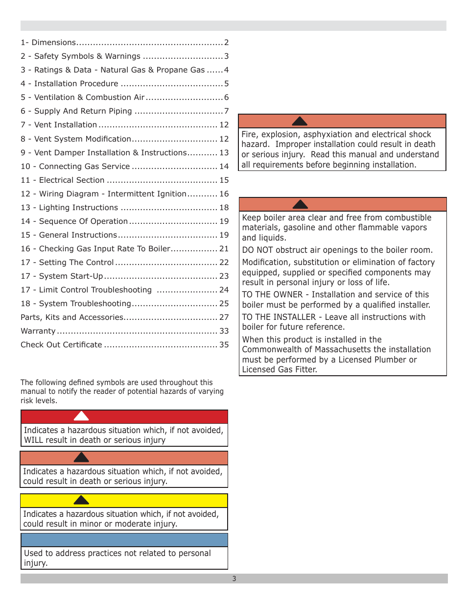 Dunkirk DXL Series User Manual | Page 3 / 28