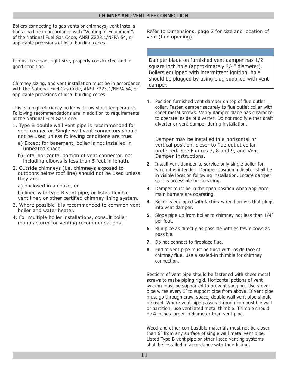 Dunkirk WPSB Series II User Manual | Page 11 / 28