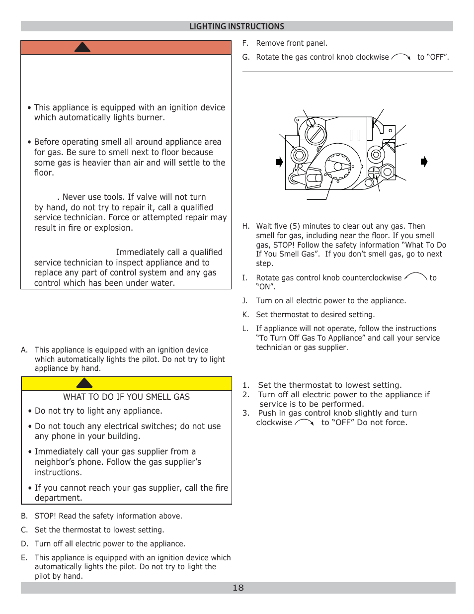 Warning, Caution | Dunkirk WPSB Series II User Manual | Page 18 / 28