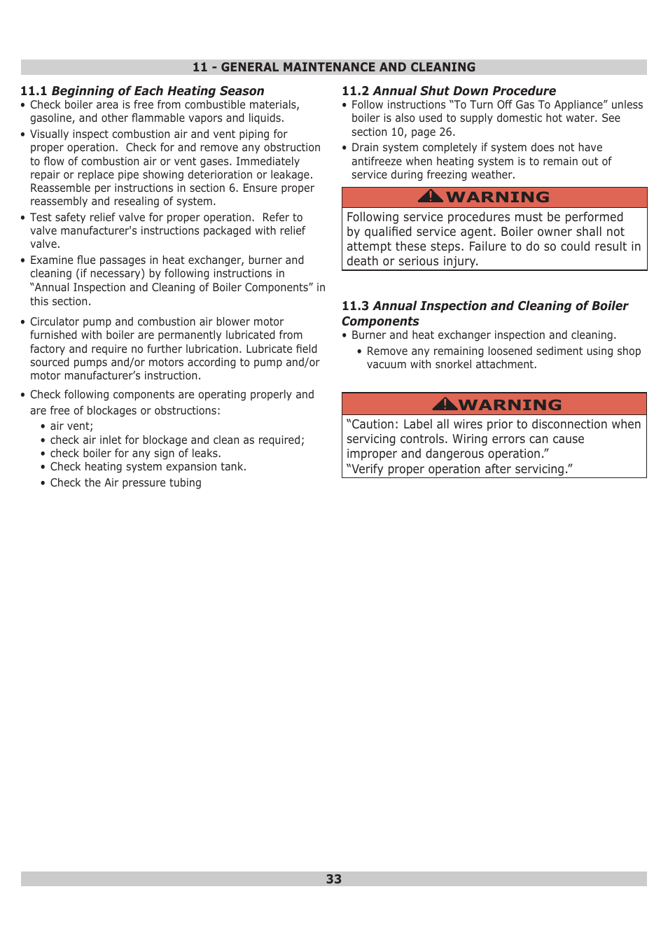Dunkirk DWB Series User Manual | Page 33 / 48