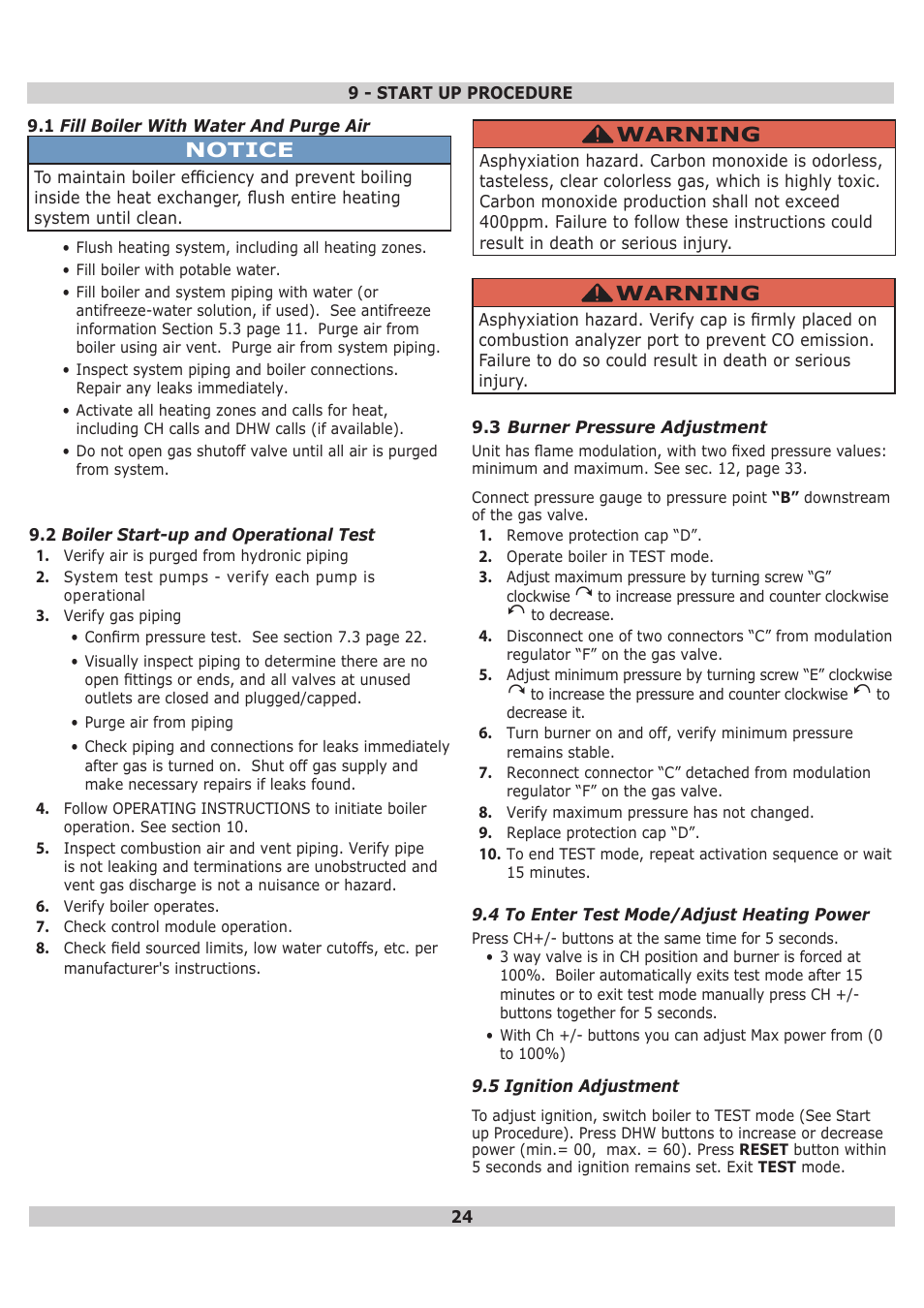 Dunkirk DWB Series User Manual | Page 24 / 52