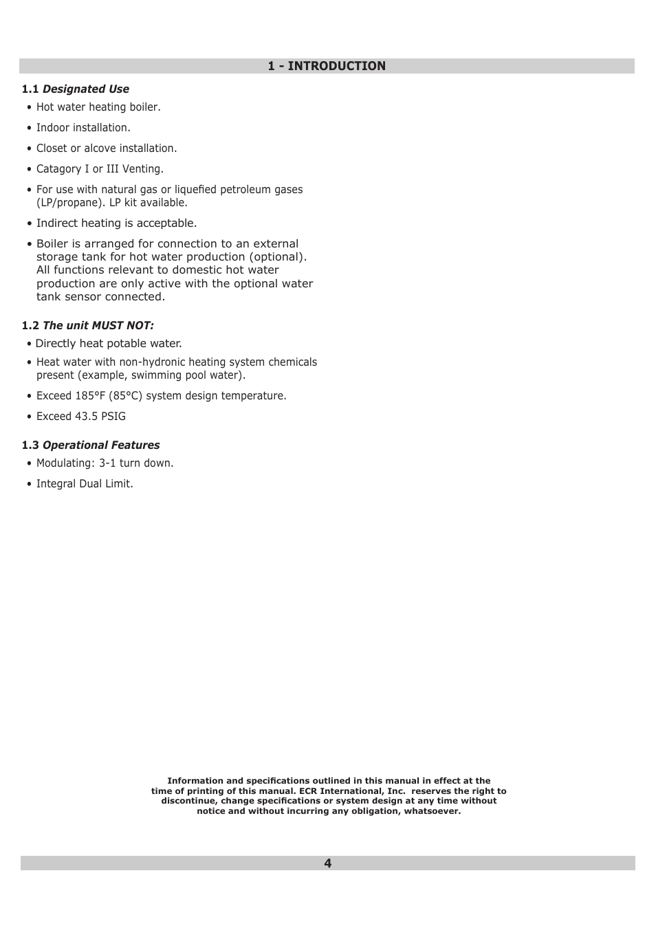 Dunkirk DWB Series User Manual | Page 4 / 52