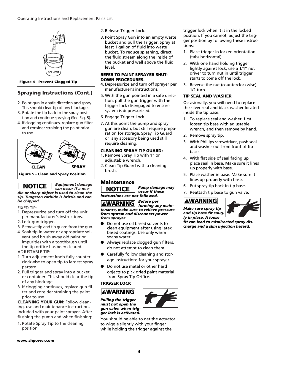 Notice, Warning | Campbell Hausfeld AL2140 User Manual | Page 4 / 16