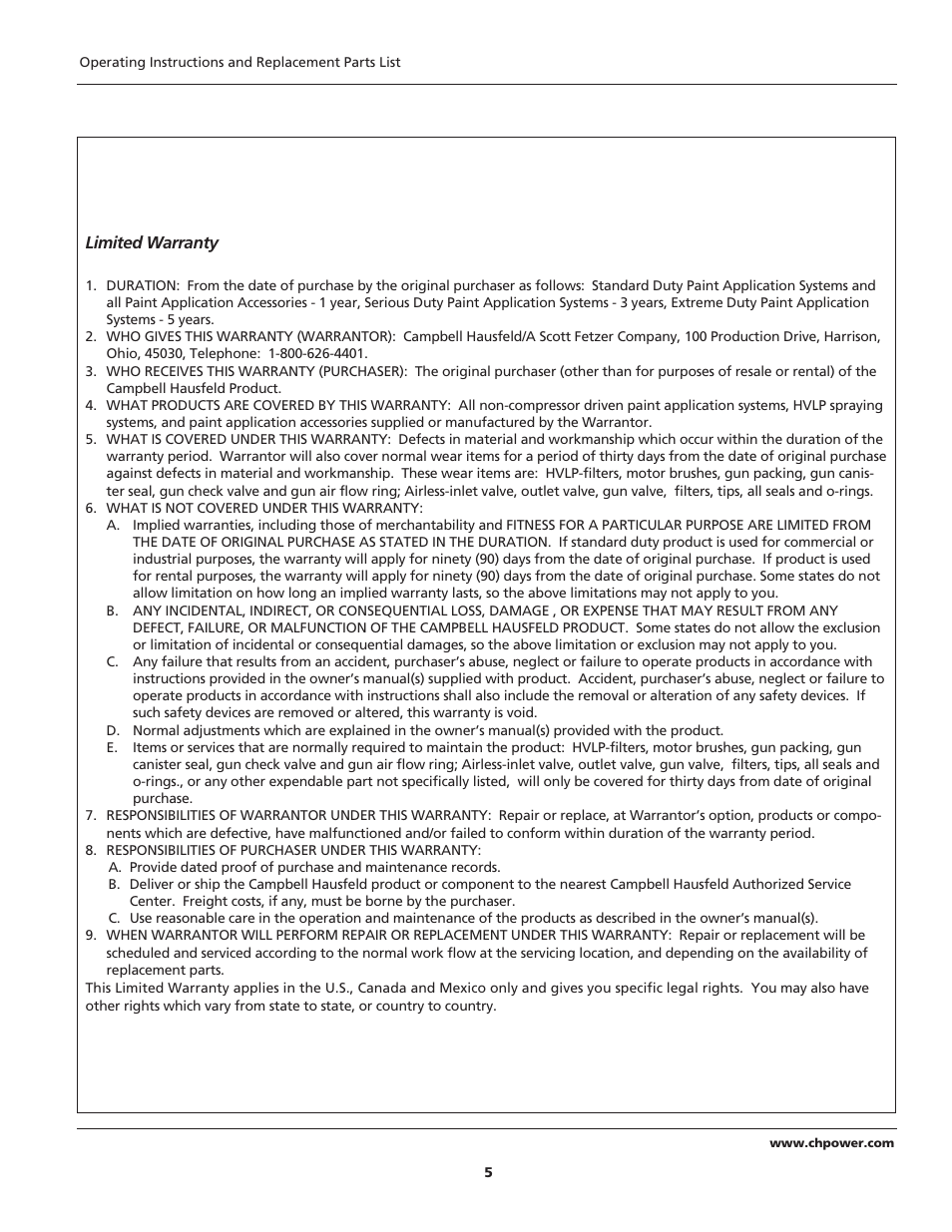 Campbell Hausfeld AL2140 User Manual | Page 5 / 16