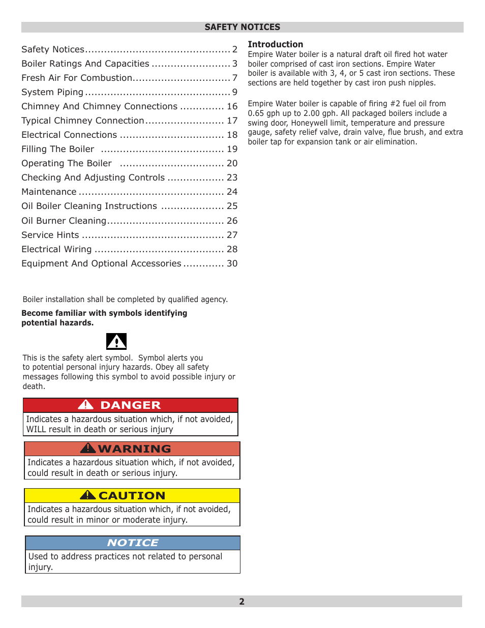 Dunkirk EW Empire II Series II User Manual | Page 2 / 32