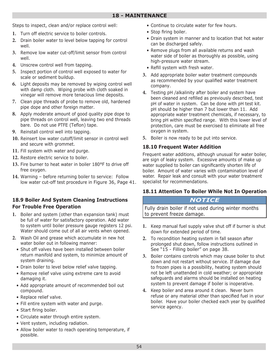 Dunkirk Excelsior EXB Series User Manual | Page 54 / 64