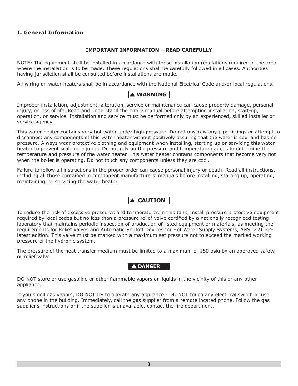 Dunkirk H2OBT Stainless Steel Buffer Tanks User Manual | Page 3 / 8