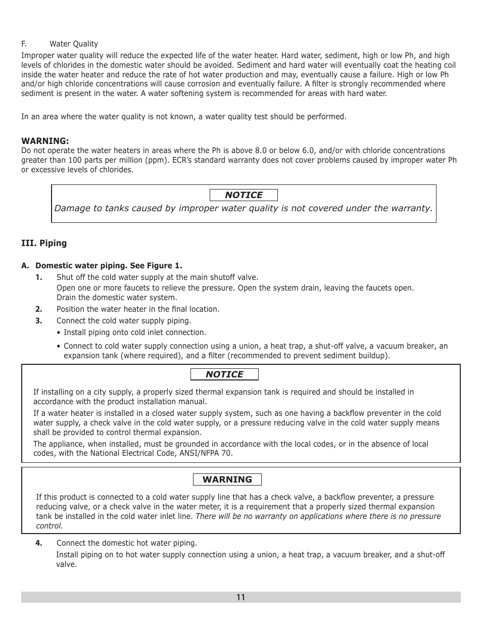 Dunkirk H2OI Single Coil Stainless Steel Indirect Water Heaters User Manual | Page 11 / 28