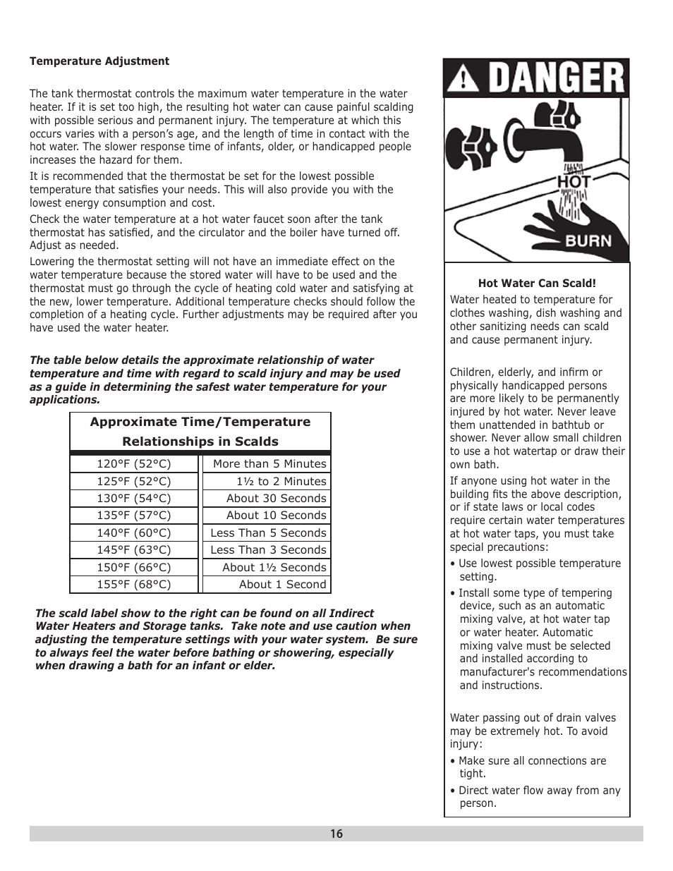 Dunkirk H2OI Single Coil Stainless Steel Indirect Water Heaters User Manual | Page 16 / 28