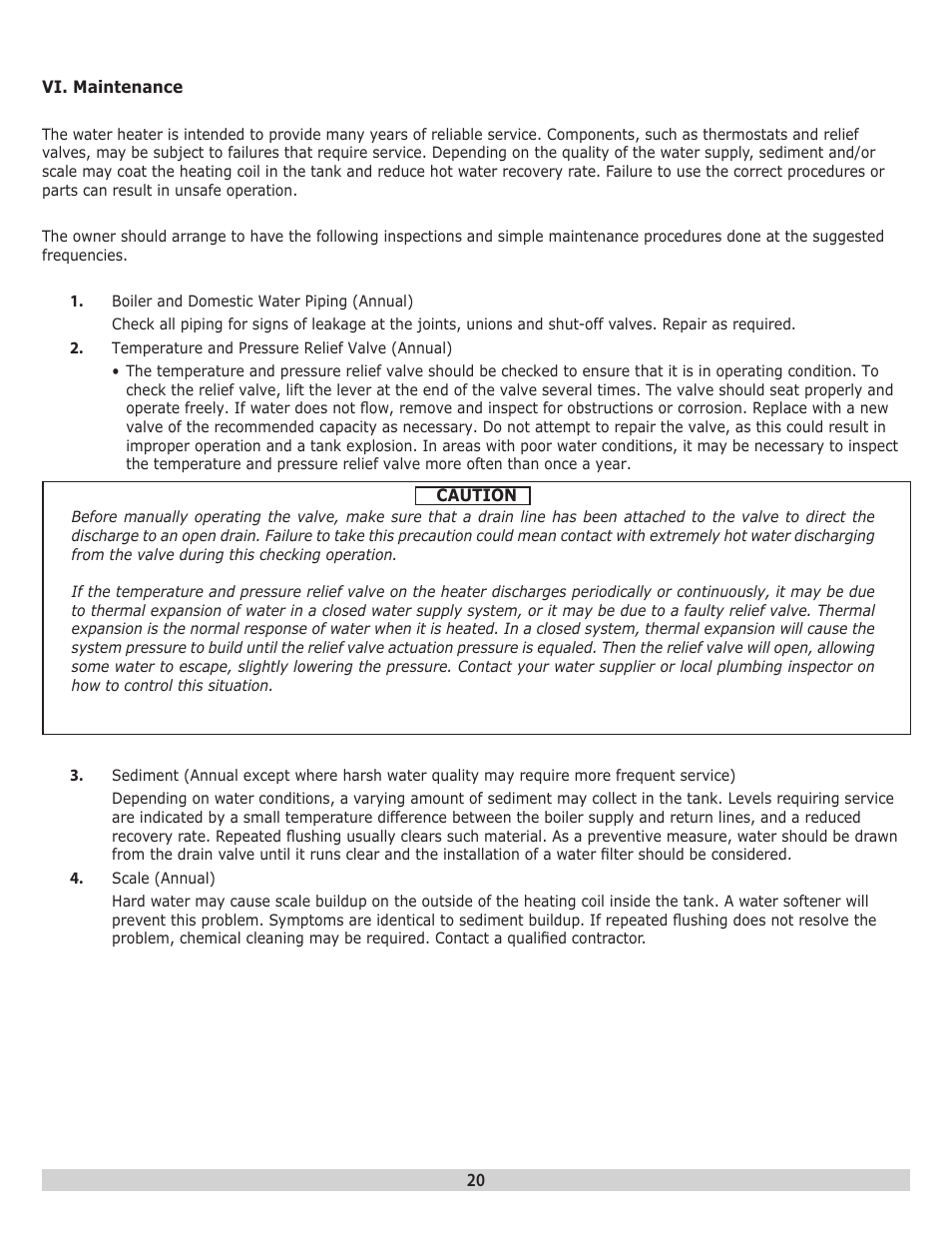 Dunkirk H2OI Single Coil Stainless Steel Indirect Water Heaters User Manual | Page 20 / 28