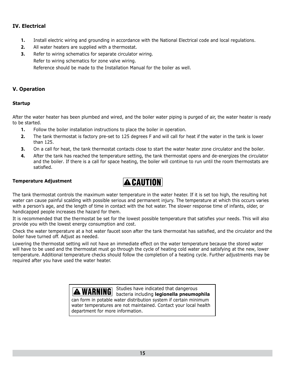Dunkirk H2OI Stainless Steel Dual Coil Solar Water Heaters User Manual | Page 15 / 24