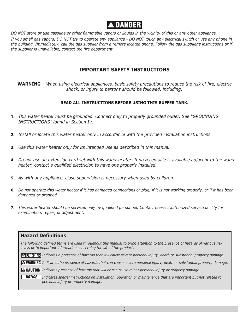 Dunkirk H2OST Stainless Steel Storage Tanks User Manual | Page 3 / 12