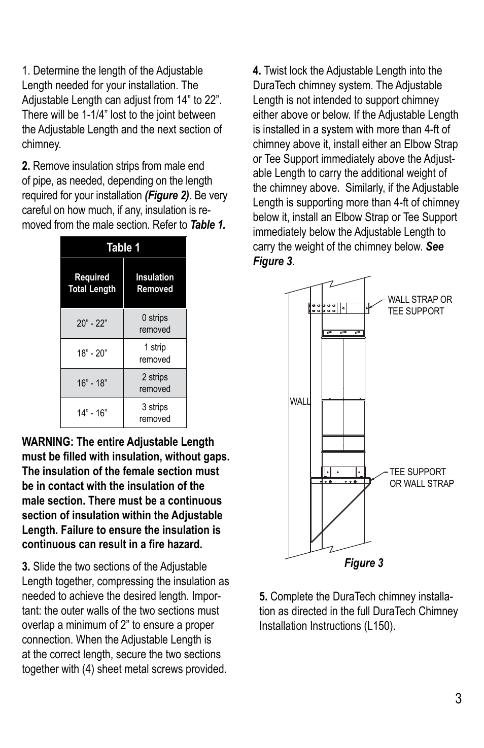 DuraVent DuraTech Adjustable Length User Manual | Page 3 / 4