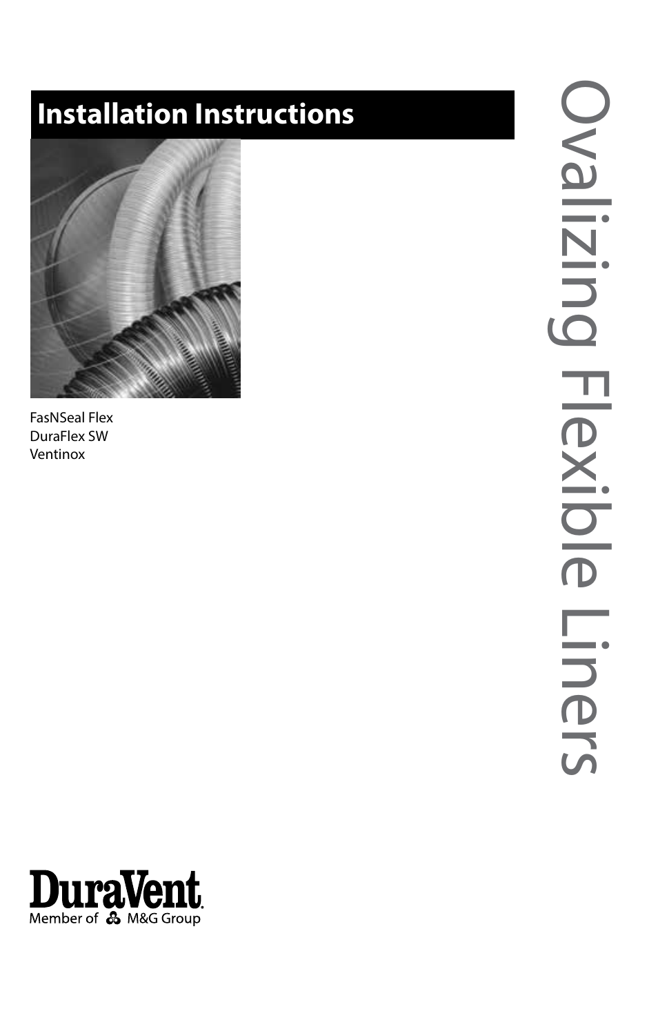 DuraVent Ovalizing Flexible Liners User Manual | 8 pages