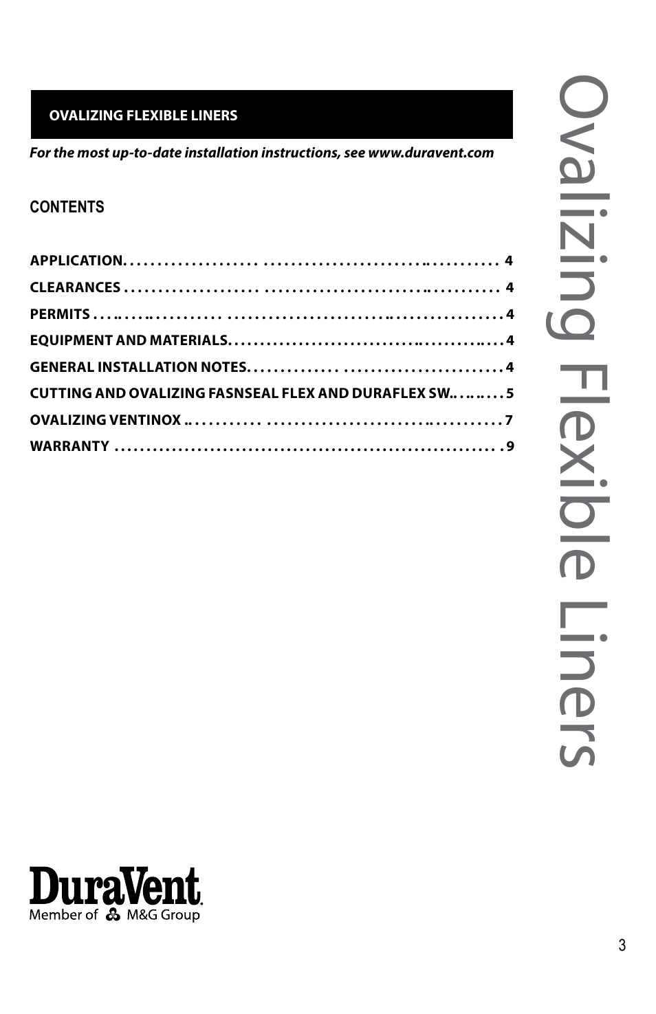 Ovalizing f le xible liners | DuraVent Ovalizing Flexible Liners User Manual | Page 3 / 8